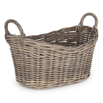 Rattan Woven Oval Laundry Basket