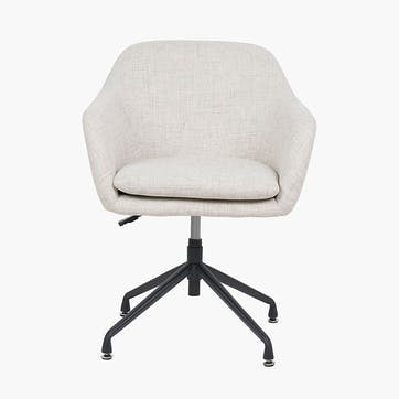 Rosolini Linen Mix Swivel Rise and Fall Chair , Pebble