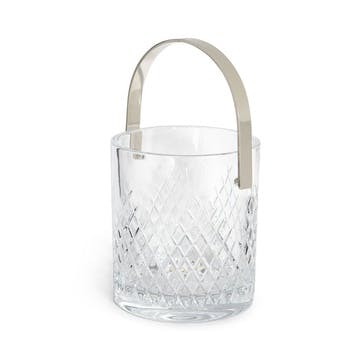 Barwell Cut Crystal Ice Bucket, Clear
