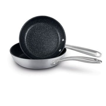 Scratch Guard Stainless Steel Twin Pack Skillet 25cm & 29cm