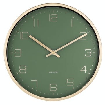 Elegance Wall Clock, Green
