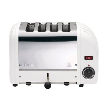 4 slot toaster, Dualit, Classic Vario, white