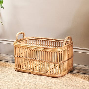 Rammi Rattan Laundry Basket H53cm, Natural