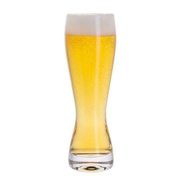 Wine and Bar Set of 2 Beer Glasses 390ml, Clear