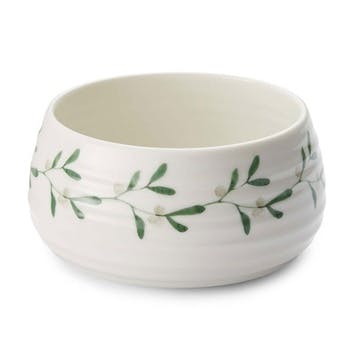 Mistletoe Set of 4 Small Serving Dish D12cm White/Green