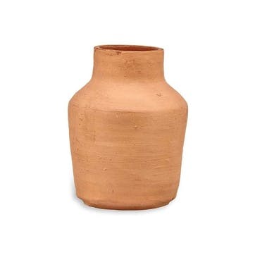 Narpala Wide Vase H19.5cm, Aged Terracotta