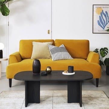 Model 05 2 Seater Velvet Sofa, Mustard