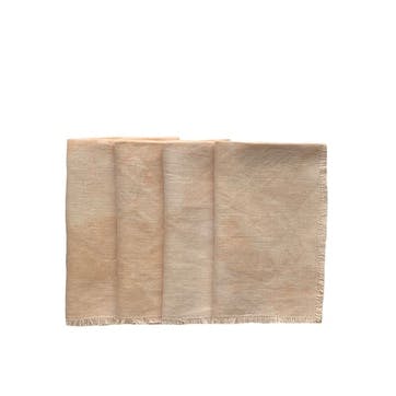 Set of 4 Placemats 35 x 45cm, Naturally Dyed Onion Skin