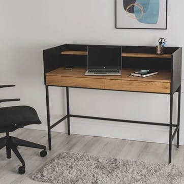 Otto Smart Desk, Oak and Black