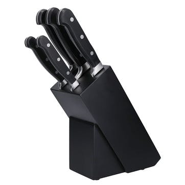 Tipless Knife Block Set , Black