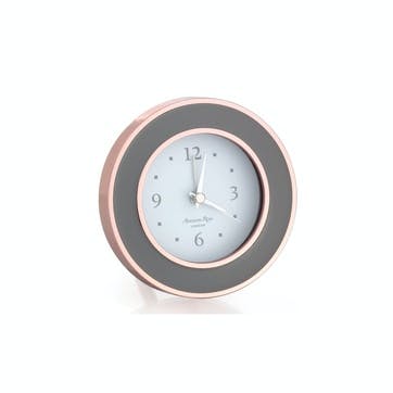 Alarm Clock; Rose Gold & Taupe Enamel