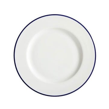 Canteen 12 Piece Dinner Set,  White/Blue