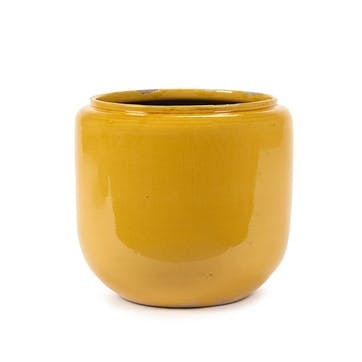 Glazed Costa Flower Pot H26cm, Honey