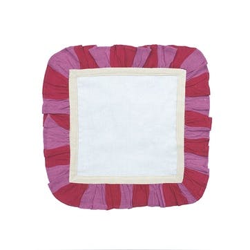 Broken Stripe Set of 2 Napkins 33 x 33cm, Fuchsia