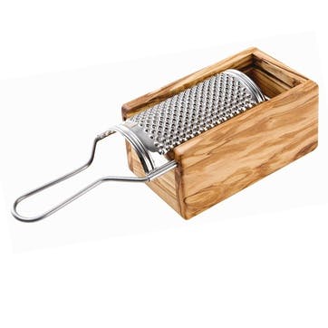 Parmesan Grater, Wood And Stainless Steel