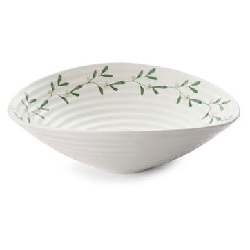 Mistletoe Serving Bowl D28.5cm White/Green