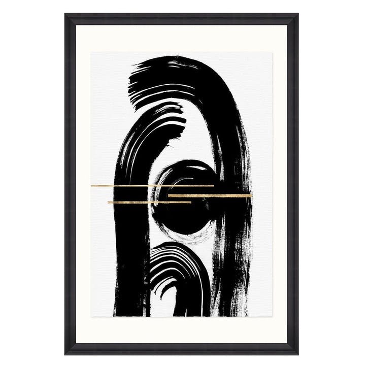 Gestural Abstraction II Black Framed Print, 70 x 100cm