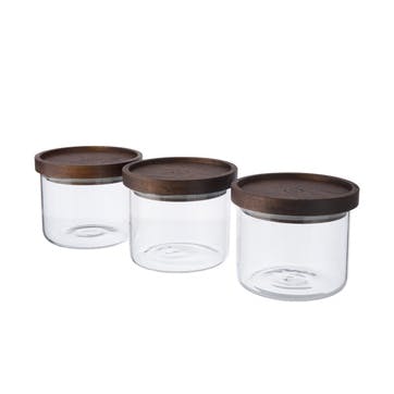 Stackable Glass Storage Jar Set