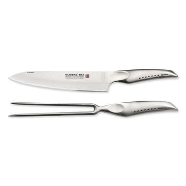 Sai 2 Piece Global Sai Carving Set , Silver