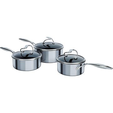 C Series 3 Piece Saucepan Set