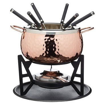 Artesà Hand Finished Copper Effect Fondue Set