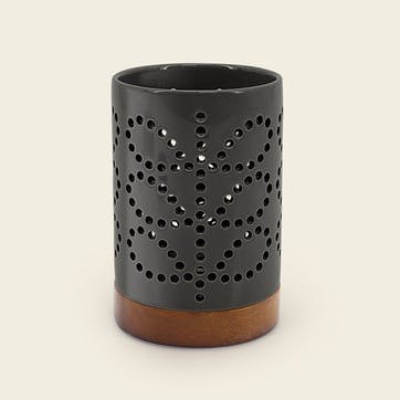 Linear Stem Ceramic Lantern , Slate
