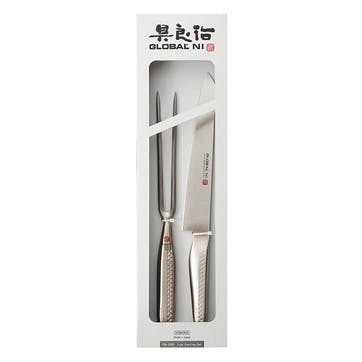 Ni 2 Piece Carving Set  , Silver