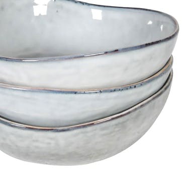 Flax Set of 4 Bowls D18.5cm, White