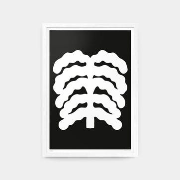 Nico De Caro Symmetrical Coral Art Print 001 A3, Black and White