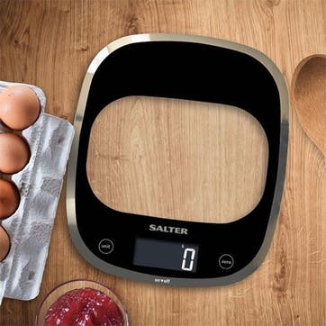 Curve Glass Electronic Digital Kitchen Scales, Black