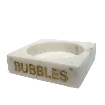 Bubbles Bottle Holder L12.5x W12.5 x H3.5cm, White