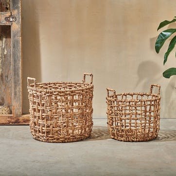 Kora Round Storage Basket, D35cm, Natural