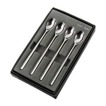 Blockley Set of 4 Long Handled Spoons L20cm, Stainless Steel