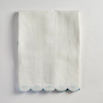 Bridget Tablecloth, 150cm 300cm, Light Blue & White