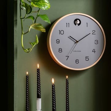 Cuckoo Wall Clock D31.5cm, Mouse Grey