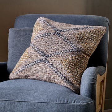 Telami Recycled Wool  Cushion Cover 50 x 50cm, Mustard & Natural