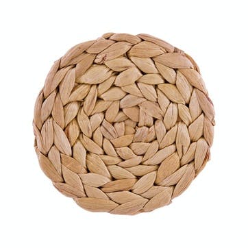 Naturals Water Hyacinth Round Woven Coasters, Set of 4