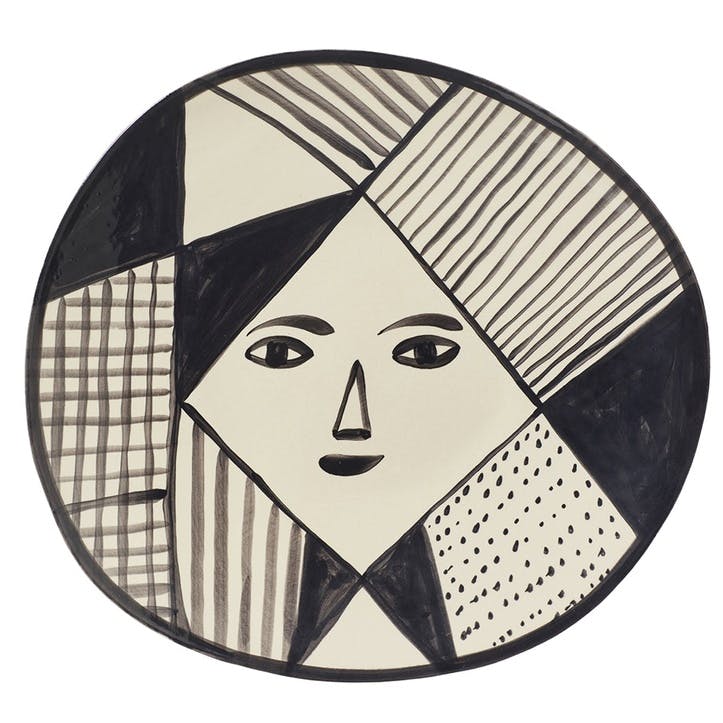 Mono Platter, 38cm, Black & White