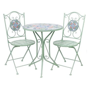 Mosaic 3 Piece Bistro Set, Green