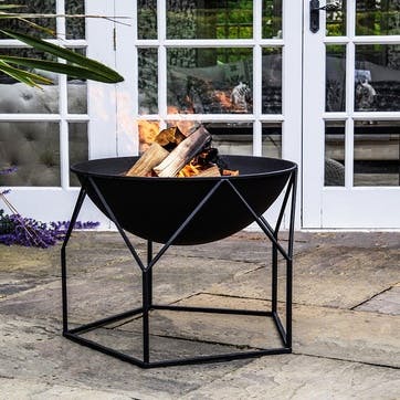 Buckingham, Outdoor Firebowl, Black