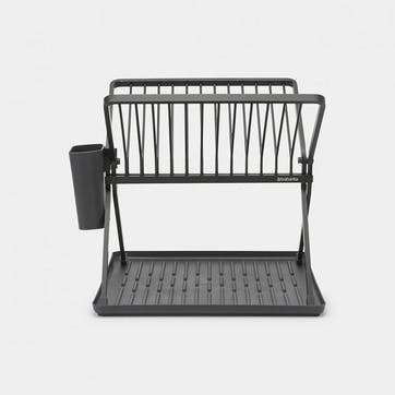 SinkSide Foldable Dish Drying Rack Small, Dark Grey