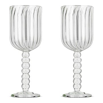 Santosa Set of 2 Wine Glasses 250ml, Clear