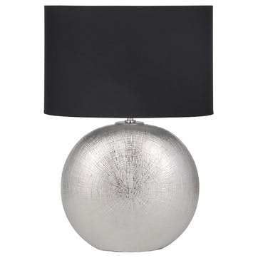 Ceramic Table Lamp, Silver
