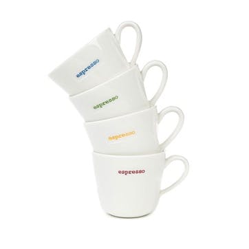 'Espresso' Set of 4 Espresso Cups, 100ml