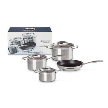 Classic 3-ply  4-Piece Cookware Set, , Stainless Steel