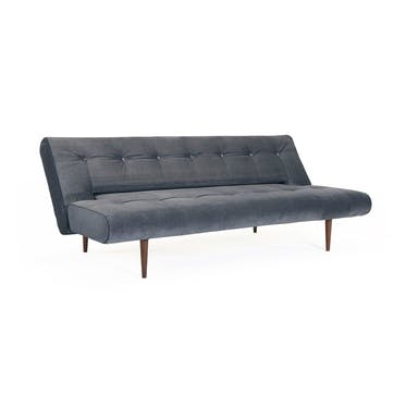 Hinge Luxe Velvet Sofa Bed, Slate Grey