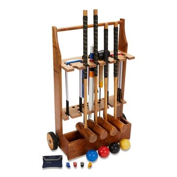 Pro 4 Player Croquet Set with Trolley