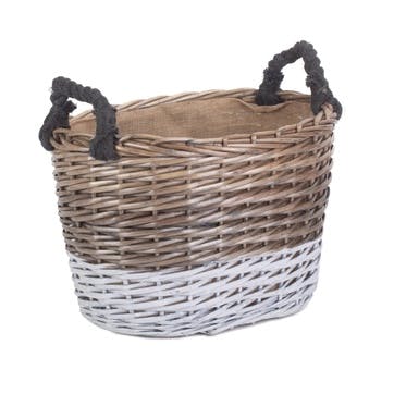 Large Oval Triple Tone Chunky Storage Basket