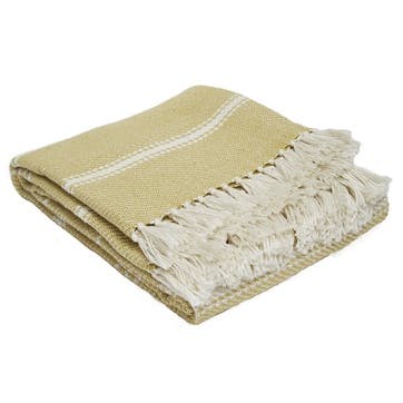 Oxford Stripe Blanket, 2.3 x 1.3m, Gooseberry