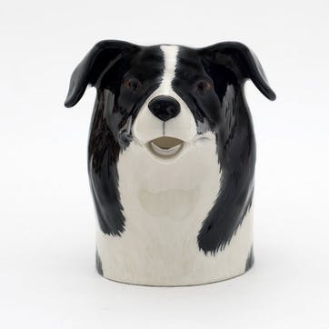 Border Collie Medium Water Jug H10.5cm Black/White